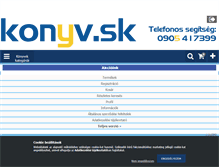 Tablet Screenshot of konyv.sk
